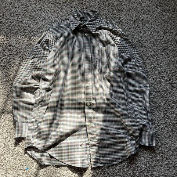 Orvis men's heavy flannel button down shirt with pockets sz Small Beige Brown - Picture 1 of 9